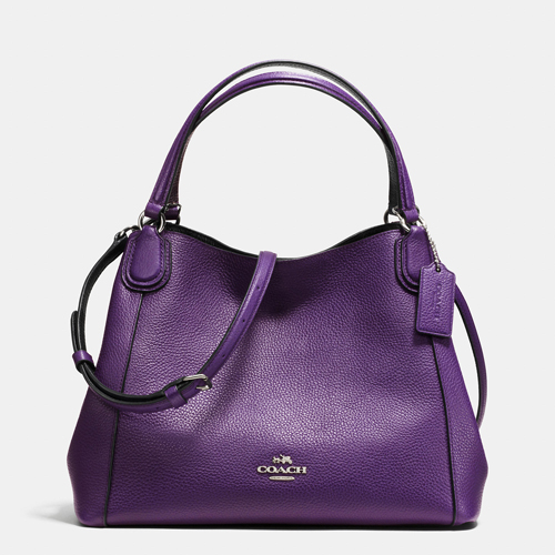 Coach Outlet Edie 28 Shoulder Bag In Polished Pebble Leather Coach Outlet Edie 28 Shoulder Bag In Polished Pebble Leather